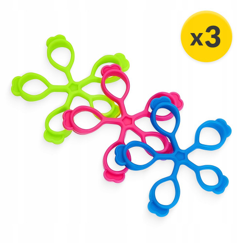 Резинка для фитнеса  4FIZJO 1-4 кг 3 шт Mix для пальцев и кисти - фото №2